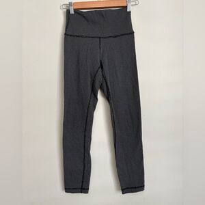 Lululemon Black Grey and White Wunder Under Legging